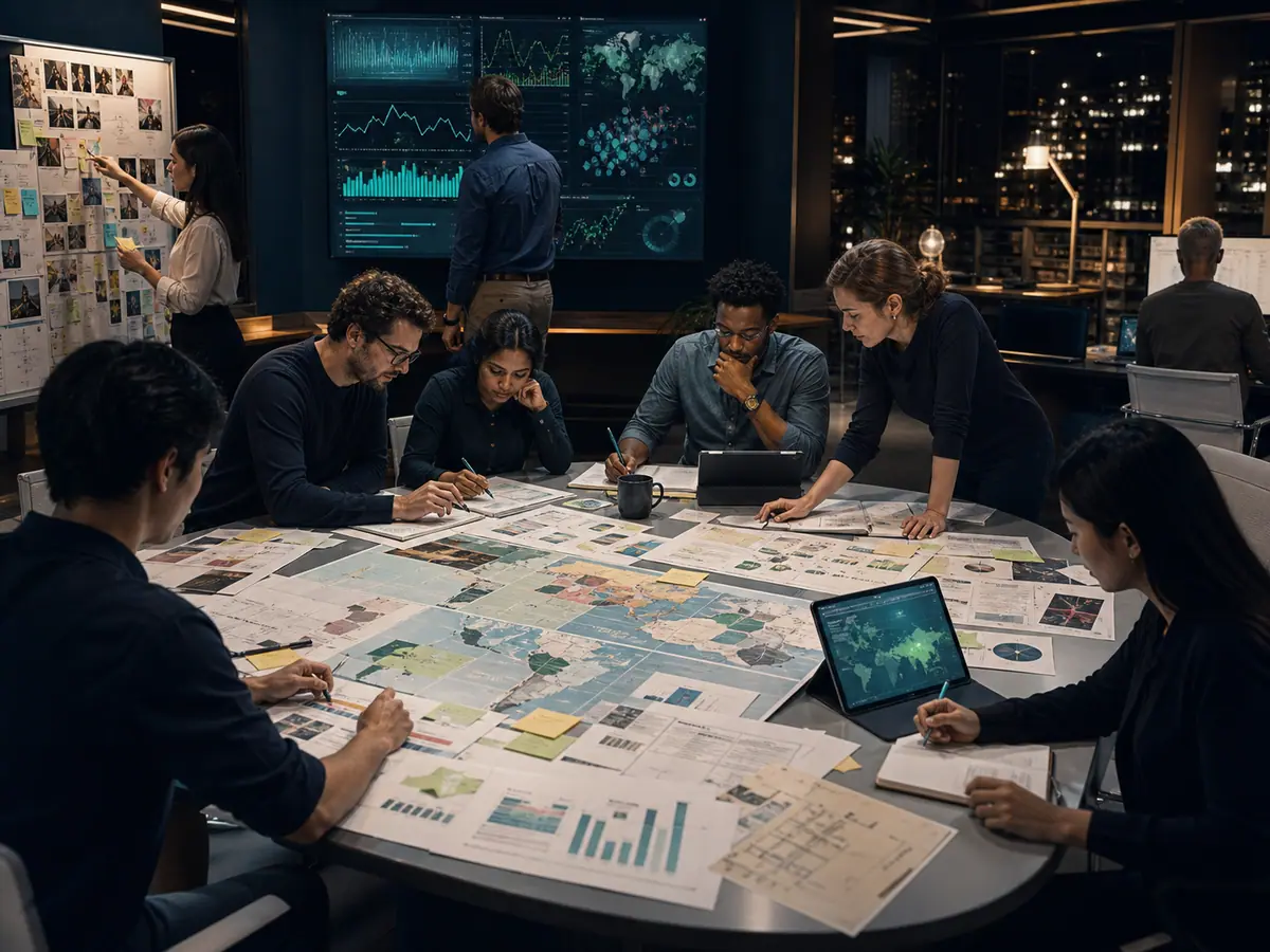 A multidisciplinary research team coordinating fieldwork and analysis